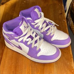 Nike Purple and White Shoes
